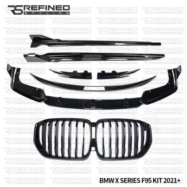FOR BMW X5 X5M F95 M PERFORMANCE BODYKIT FRONT SPLITTER DIFFUSER SPOILER SKIRTS