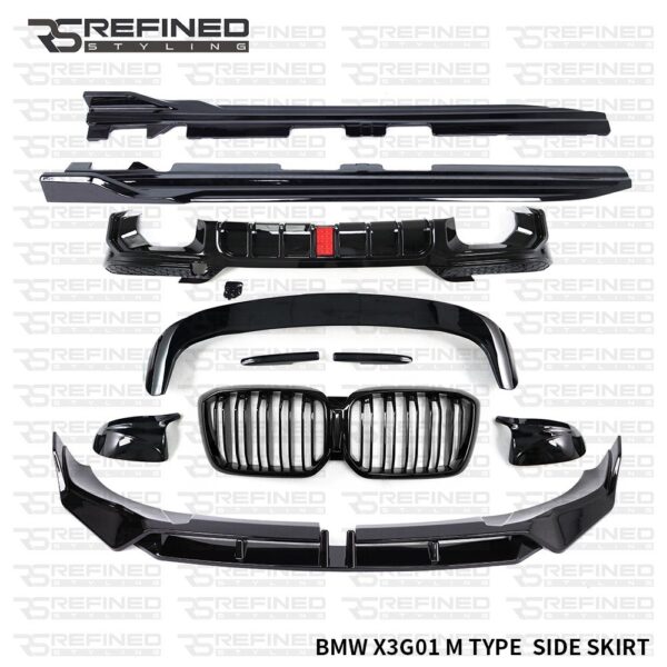 FOR BMW X3 G01 LCI AERO BODY KIT FRONT SPLITTER REAR DIFFUSER SIDE SKIRT SPOILER