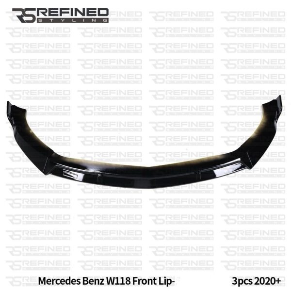 FOR MERCEDES CLA CLASS W118 C118 BBS F1 LOOK GLOSS BLACK FRONT SPLITTER LIP 19+