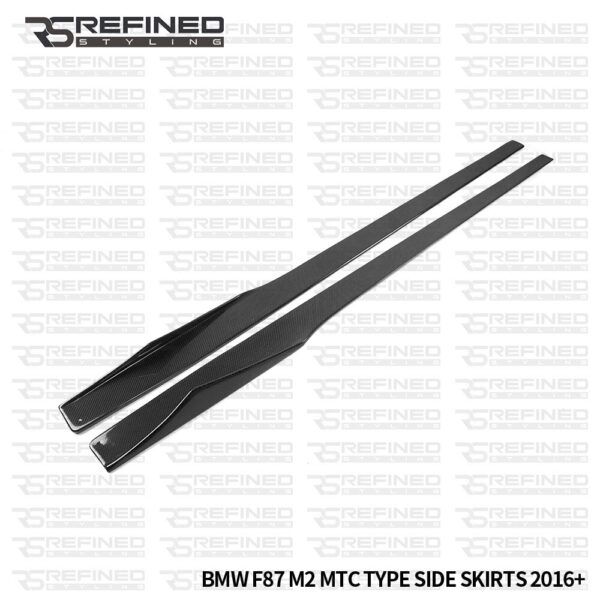 FOR BMW M2 F87 REAL CARBON FIBRE SIDE EXTENSION SKIRTS MTC STYLE F22 2 SERIES