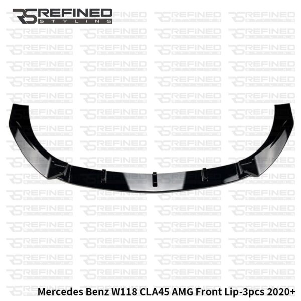 MERCEDES BENZ CLA45 CLA45S W118 C118 AMG GLOSS BLACK FRONT SPLITTER LIP 2019-23