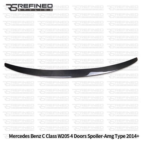 FOR MERCEDES C CLASS W205 SALOON C63 STYLE BOOT SPOILER REAL CARBON 2014+