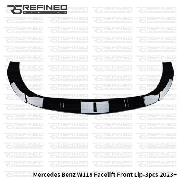 FOR MERCEDES CLA CLASS W118 C118 GLOSS BLACK FRONT SPLITTER LIP 2023+ FACELIFT