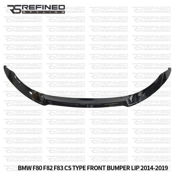 FOR BMW M3 M4 F80 F82 F83 FRONT SPLITTER LIP SKIRT CS LOOK GLOSS BLACK 2014+