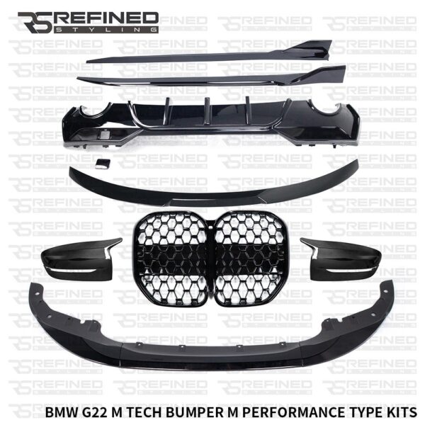 FOR BMW 4 SERIES G22 G23 BODYKIT FRONT SPLITTER SIDE SKIRT REAR DIFFUSER SPOILER