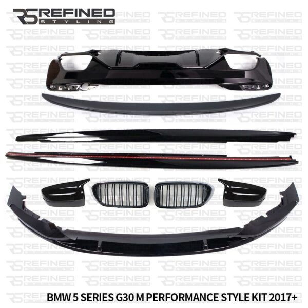 FOR BMW 5 SERIES G30 G31 MP BODYKIT FRONT SPLITTER SIDE SKIRT DIFFUSER 2017-2020