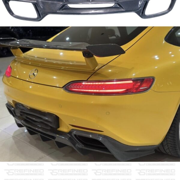 MERCEDES AMG GT R GT S C190 R190 REAR DIFFUSER BUMPER VALANCE REAL CARBON FIBRE