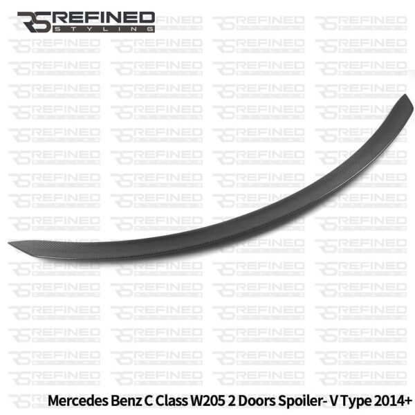 FOR MERCEDES C CLASS W205 C205 COUPE C63 V STYLE BOOT SPOILER REAL CARBON 2014+