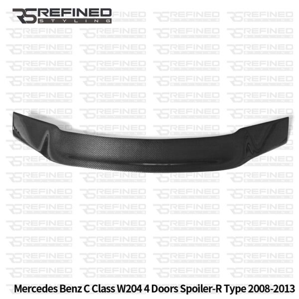 FOR MERCEDES C CLASS W204 SALOON C63 R STYLE BOOT SPOILER REAL CARBON 2008+