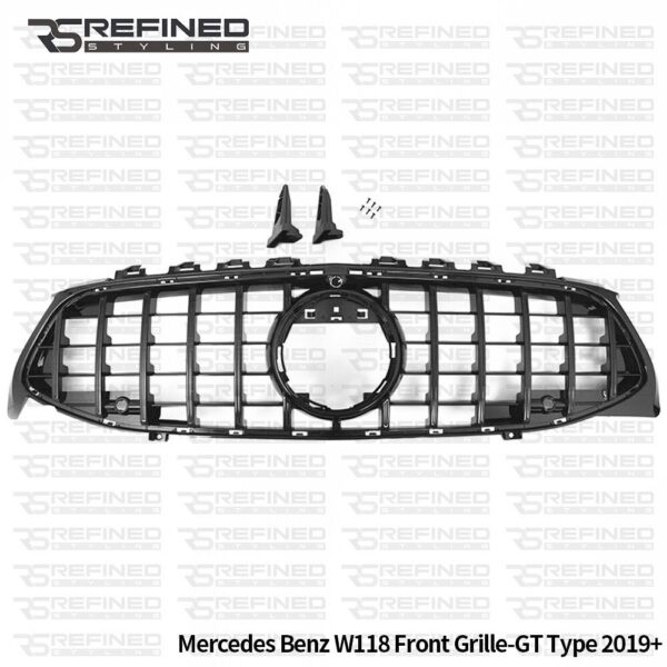 FOR MERCEDES CLA CLASS AMG W118 C118 GLOSS BLACK FRONT GRILLE GT R STYLE 2019+