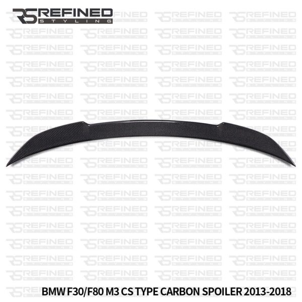 FOR BMW M3 F80 REAL CARBON FIBRE CS STYLE BOOT LIP TRUNK SPOILER 3 SERIES F30