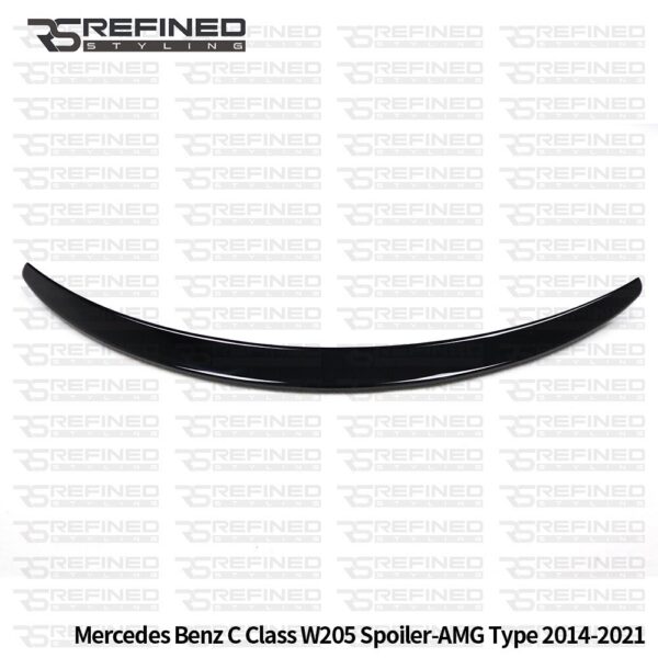 FOR MERCEDES C CLASS W205 SALOON C63 STYLE BOOT SPOILER GLOSS BLACK 2014+
