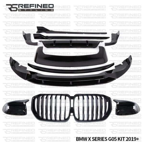 FOR BMW X5 G05 AERO BODY KIT FRONT SPLITTER LIP REAR DIFFUSER SIDE SKIRT SPOILER