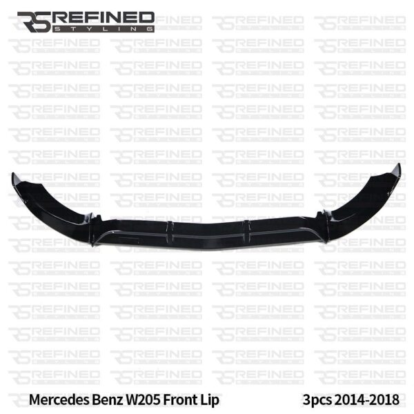 FOR MERCEDES C CLASS W205 C205 S205 BBS F1 LOOK GLOSS BLK FRONT SPLITTER LIP 14+
