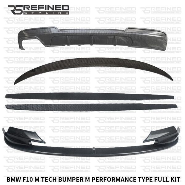 BMW 5 SERIES F10 BODY KIT CARBON PERFORMANCE M SPLITTER SKIRT DIFFUSER SPOILER
